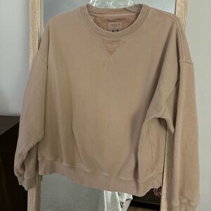 American Eagle Beige Crewneck Sweatshirt